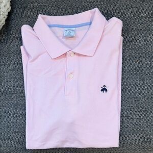 Brooks Brothers Light Pink Polo with Navy Embroidered Logo
